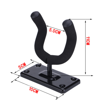 Cuier de perete pentru chitară cu bază pătrată, metal + tub spumă, model PD-10, potrivit pentru chitară, ukulele și bas