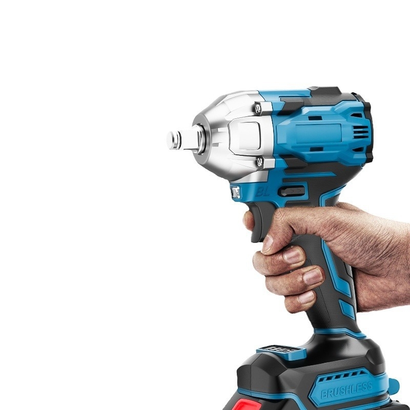 Безжичен ударен гайковерт Lai Jue, 21V Li‑ion батерия, 70 Nm момент на въртене, пистолетна дръжка, M27 захват, тегло 2,94 кг