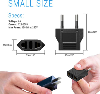 Xinrongbao 6 vnt US–EU kištukų adapteriai Italijos ir Šveicarijos kištukams