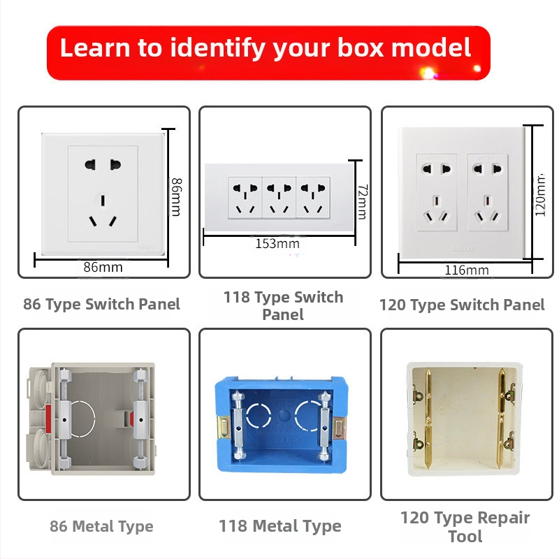 Yu Lin Универсален комплект за ремонт на 86-тип прекъсвач във вградена електрическа кутия – 10 подпорни пръти