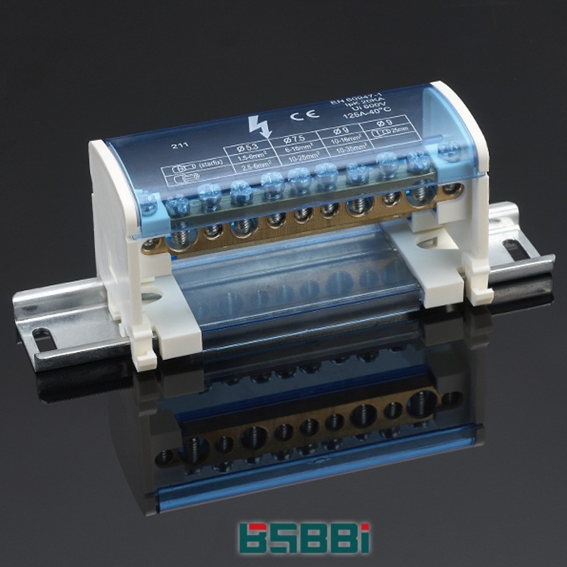 UKK paskirstymo dėžė, aukštos galios, gryna vario neutrali terminālė dėžė, modeliai 207/211/215/407/411/415, paskirstymo skydui