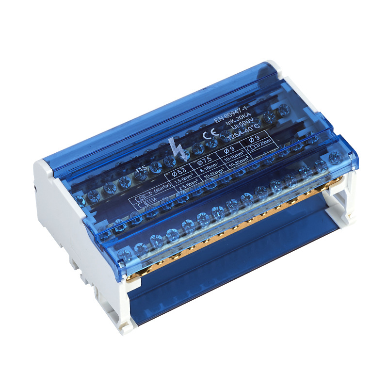 UKK paskirstymo dėžė, aukštos galios, gryna vario neutrali terminālė dėžė, modeliai 207/211/215/407/411/415, paskirstymo skydui