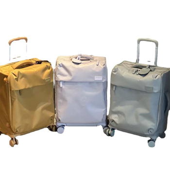 Bagaj cabin cu fermoar, din fibră de carbon, cu roți universale, căptușeală din Oxford