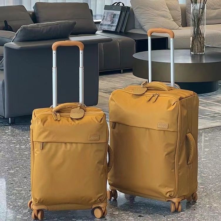 Bagaj cabin cu fermoar, din fibră de carbon, cu roți universale, căptușeală din Oxford