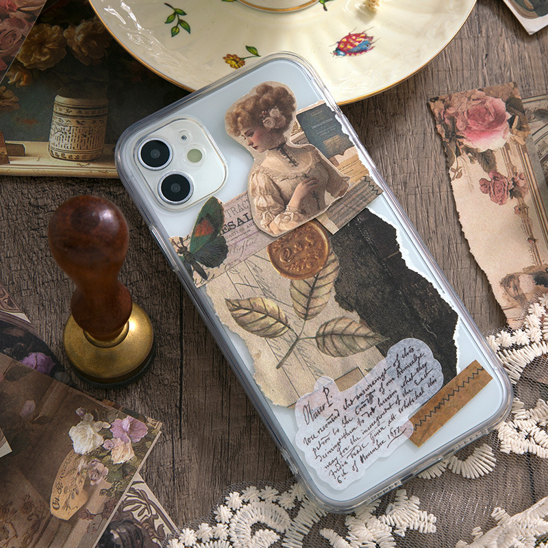 Drehop/Dreamxi retro stiliaus DIY dienoraščio popieriaus rinkinys, 120 puslapių 6 dizainais, svoris 212 g, spausdinimas.