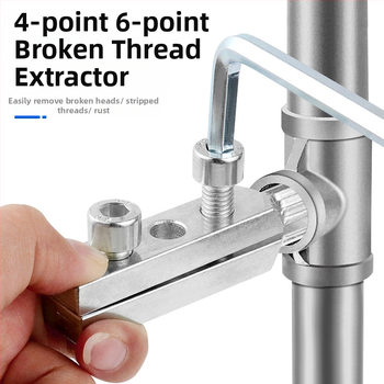 Εξαγωγέας σπασμένων βιδών για σωληνώσεις ύδρευσης και γωνιακούς βαλβίδες, κατάλληλος για σωλήνες 1/2-ίντσας και 3/4-ίντσας, από χάλυβα 45#