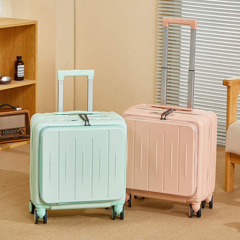 Bagaj de mână cu deschidere frontală, carcasă dură ABS, 20–35 L, Anti-furt, Rezistent la apă, Încuietoare cu combinație