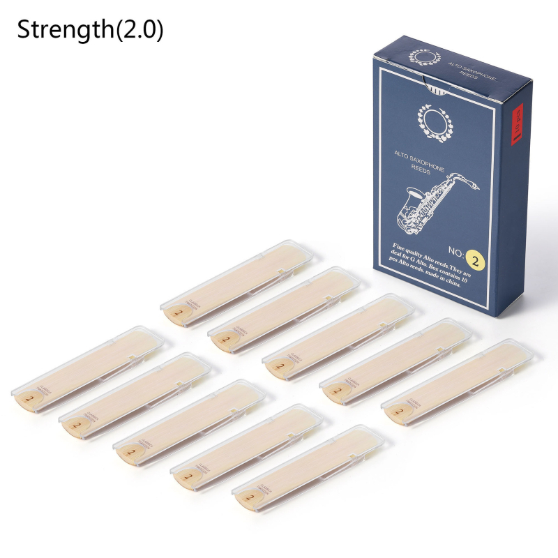 Άλτο σαξόφωνο ριντ σφυρί – 10 τεμάχια, Υλικό: Ρεντ, Σκληρότητα: 1.0, 1.5, 2.0, 2.5, 3.0, 3.5, Συσκευασία: Κάρτον, Βάρος: 40 g