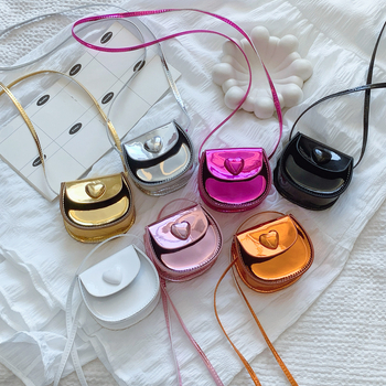 Детска чанта мини седло от PU кожа, за момичета, ежедневна употреба, издръжлива и лека, подплата от синтетична кожа, стил свеж и сладък