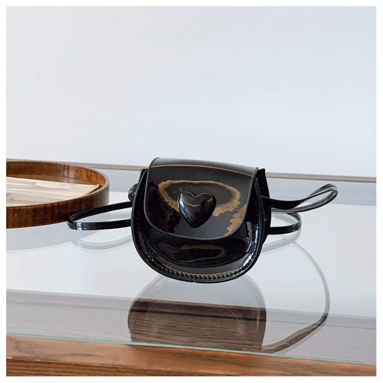 Детска чанта мини седло от PU кожа, за момичета, ежедневна употреба, издръжлива и лека, подплата от синтетична кожа, стил свеж и сладък