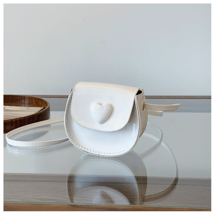 Детска чанта мини седло от PU кожа, за момичета, ежедневна употреба, издръжлива и лека, подплата от синтетична кожа, стил свеж и сладък