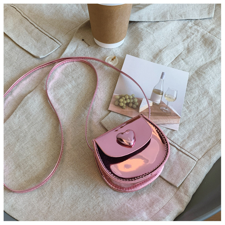 Детска чанта мини седло от PU кожа, за момичета, ежедневна употреба, издръжлива и лека, подплата от синтетична кожа, стил свеж и сладък