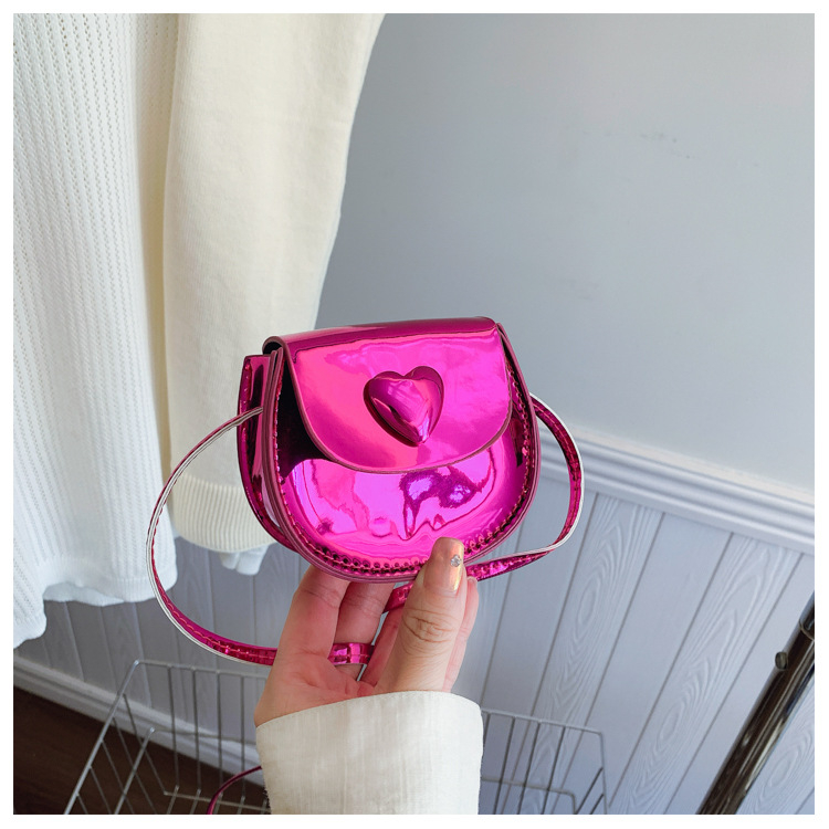 Детска чанта мини седло от PU кожа, за момичета, ежедневна употреба, издръжлива и лека, подплата от синтетична кожа, стил свеж и сладък