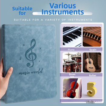 Кожена папка за ноти, модел Ypj-001, 20 страници, 30 мм гръб, 5 мм дебелина на материала