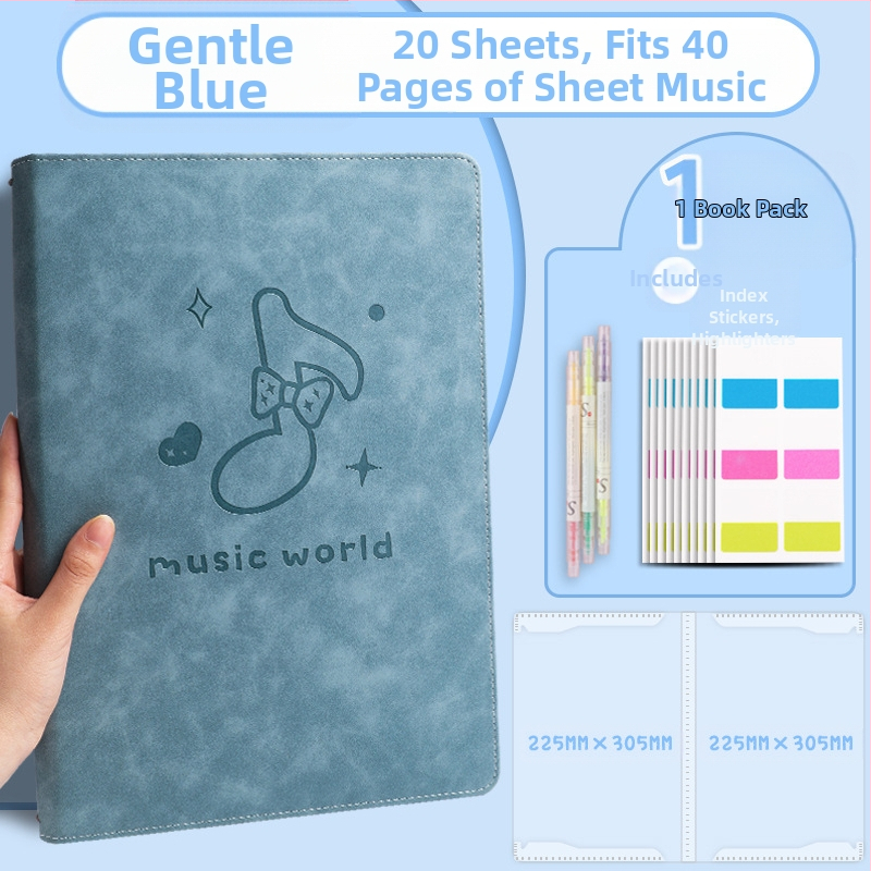 Кожена папка за ноти, модел Ypj-001, 20 страници, 30 мм гръб, 5 мм дебелина на материала