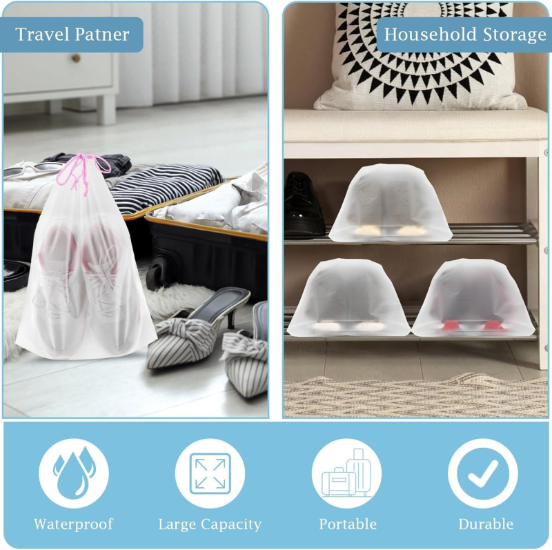 PEVA пътуваща чанта за обувки, прозрачна, стил ръчна чанта, многофункционална