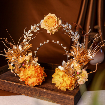 Ötvözetből készült fejfedő, ősi stílus, kézzel készített; ideális kínai ősi stílusú fotózáshoz és klasszikus táncelőadásokhoz