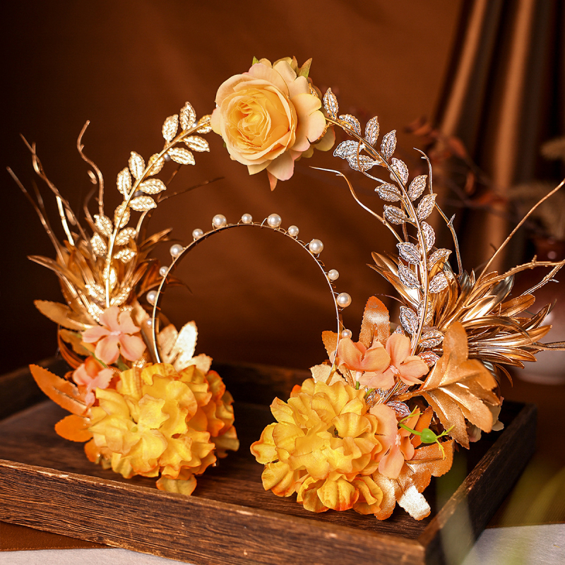 Ötvözetből készült fejfedő, ősi stílus, kézzel készített; ideális kínai ősi stílusú fotózáshoz és klasszikus táncelőadásokhoz