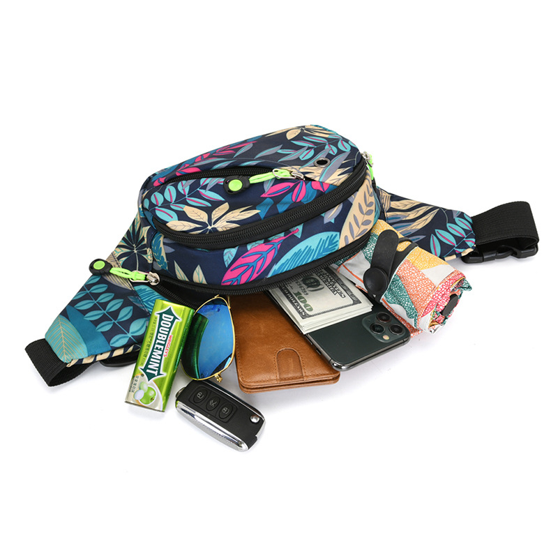 Maple Leaf fitness torbica za pojas za muškarce i žene, višenamjenska za trčanje i vožnju biciklom, Oxford materijal, zatvarač, džep sa zatvaračem, trodimenzionalna vanjska torba, meka ručka