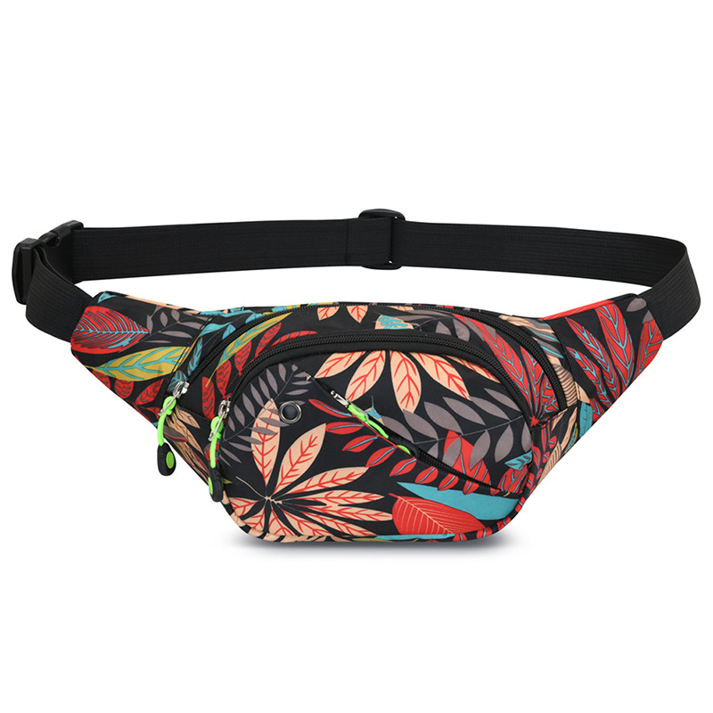 Maple Leaf fitness torbica za pojas za muškarce i žene, višenamjenska za trčanje i vožnju biciklom, Oxford materijal, zatvarač, džep sa zatvaračem, trodimenzionalna vanjska torba, meka ručka