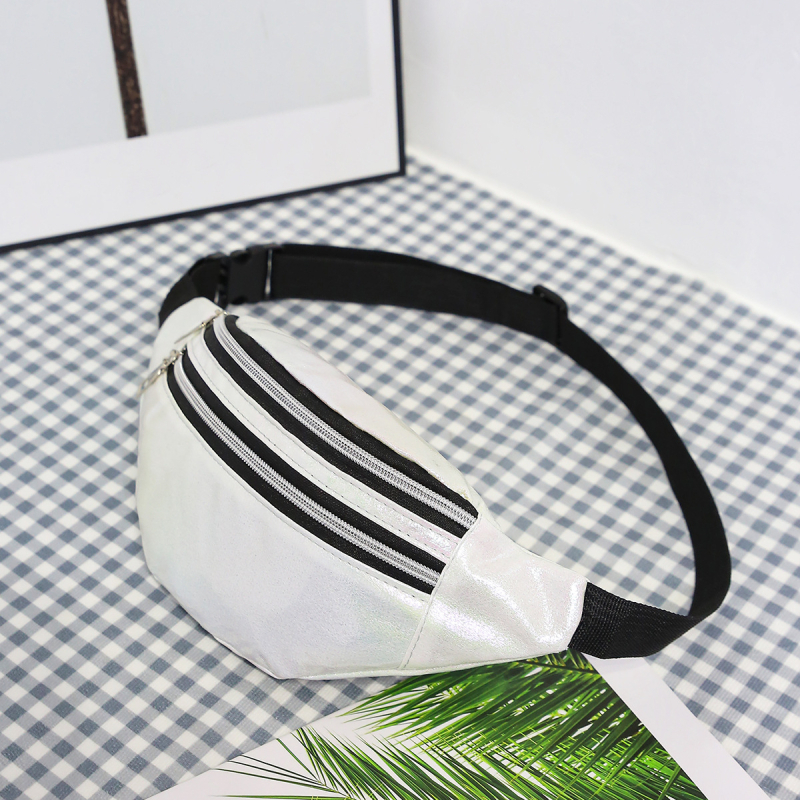 Нейлонова поясна чанта със цип и капак, джоб за мобилен телефон, подплата от полиестер