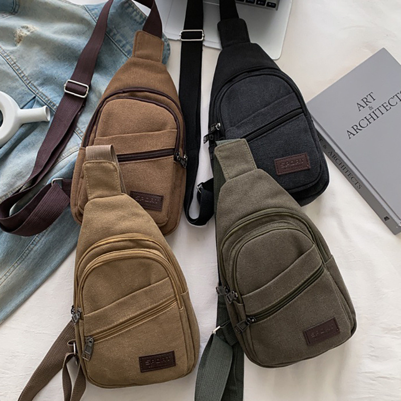 Férfi mellkas táska poliészterből vászon béléssel, Sea time márka, ideális üzleti utazásokhoz