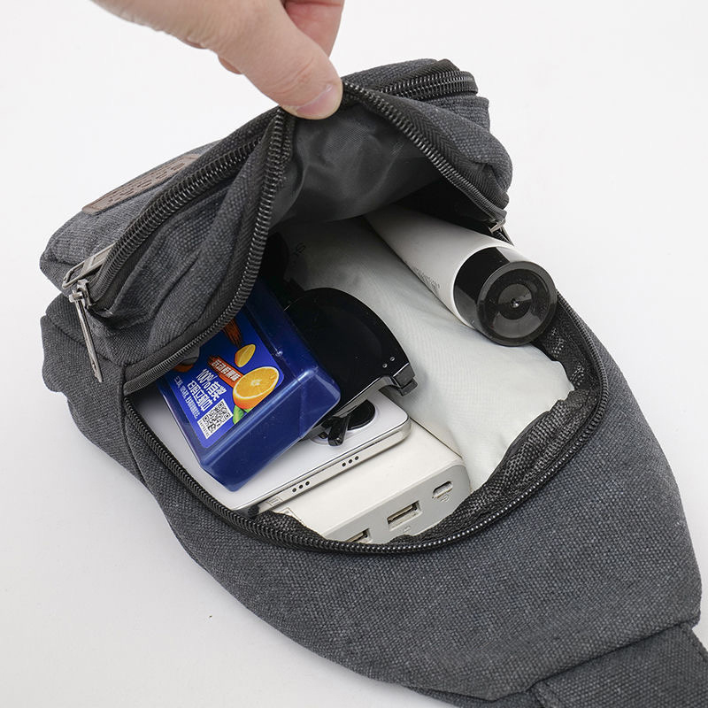 Férfi mellkas táska poliészterből vászon béléssel, Sea time márka, ideális üzleti utazásokhoz