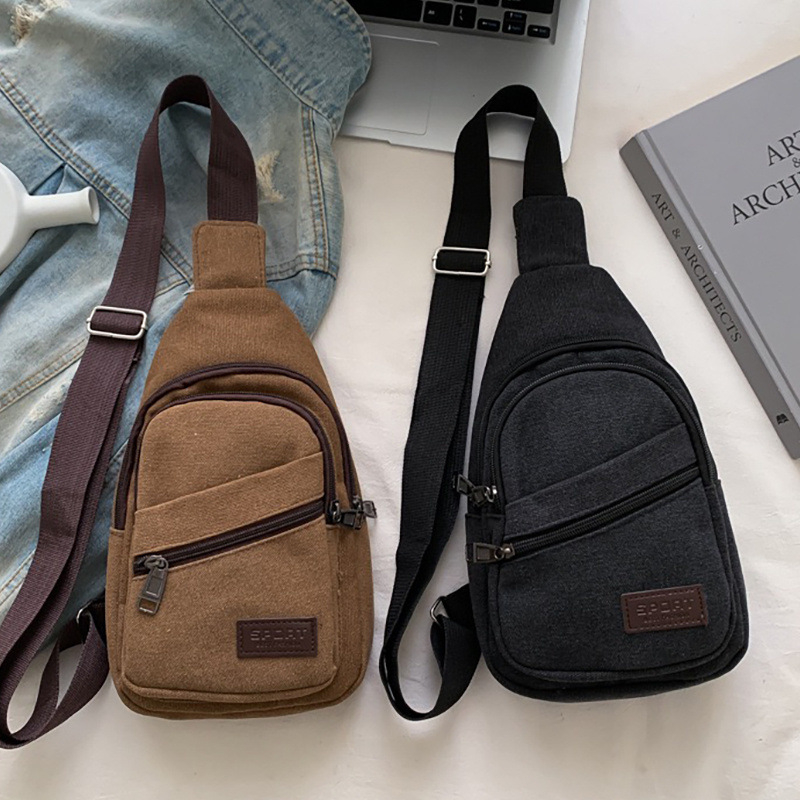 Férfi mellkas táska poliészterből vászon béléssel, Sea time márka, ideális üzleti utazásokhoz