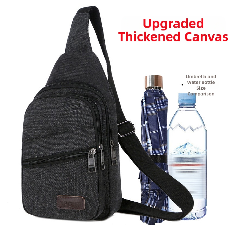 Férfi mellkas táska poliészterből vászon béléssel, Sea time márka, ideális üzleti utazásokhoz