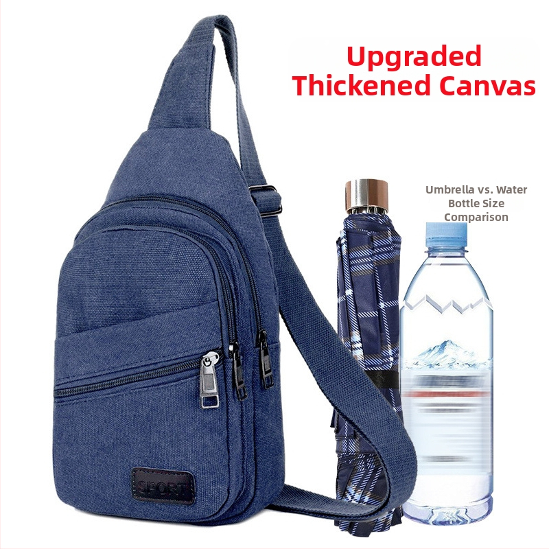 Férfi mellkas táska poliészterből vászon béléssel, Sea time márka, ideális üzleti utazásokhoz