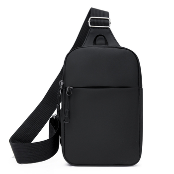 Unisex torba za prsa, japanskog stila, lagana, Oxford tkanina, zatvarač, unutarnja pregrada za ID karticu, poliesterska podstava