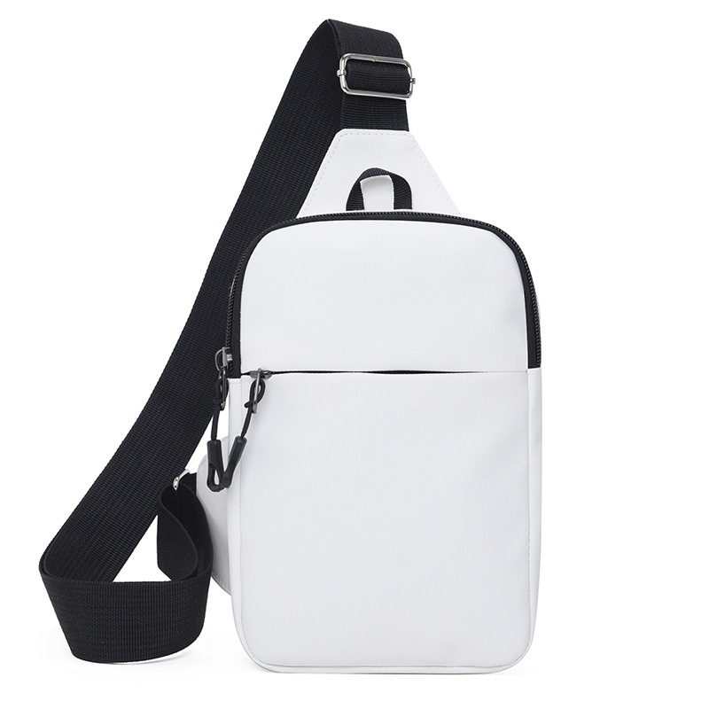 Unisex torba za prsa, japanskog stila, lagana, Oxford tkanina, zatvarač, unutarnja pregrada za ID karticu, poliesterska podstava