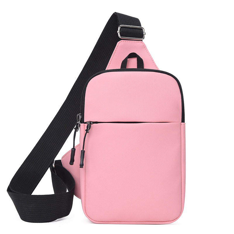 Unisex torba za prsa, japanskog stila, lagana, Oxford tkanina, zatvarač, unutarnja pregrada za ID karticu, poliesterska podstava