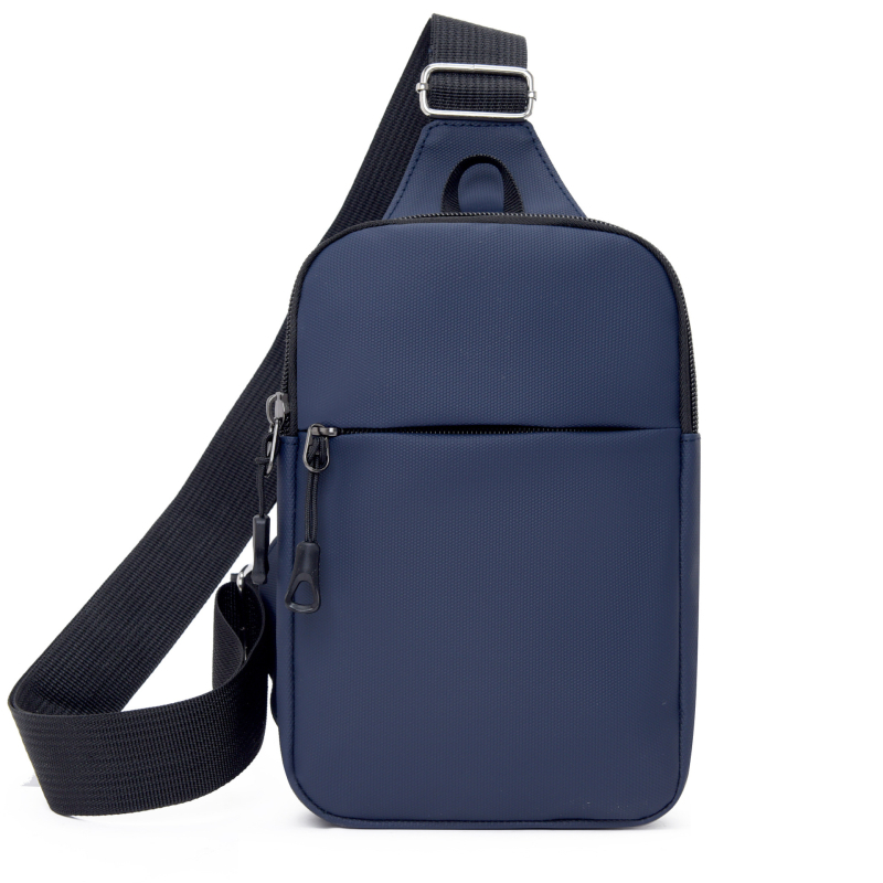 Unisex torba za prsa, japanskog stila, lagana, Oxford tkanina, zatvarač, unutarnja pregrada za ID karticu, poliesterska podstava
