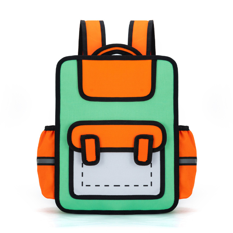 Rucsac din nailon unisex pentru școala primară, stil jucăuș, primăvara 2024, destinat educației școlare