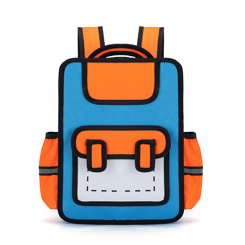 Rucsac din nailon unisex pentru școala primară, stil jucăuș, primăvara 2024, destinat educației școlare