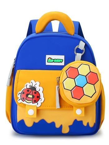 Rucsac școlar pentru copii cu imprimeu desen animat, material nylon, respirabil, ultra-ușor, rezistent la uzură, curea de umăr curbată