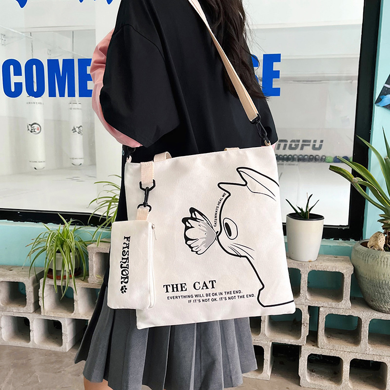 Drobės tote rankinė, gatvės stiliaus, užsegama užtrauktuku, poliesterio įdaila, vidinė telefono kišenė