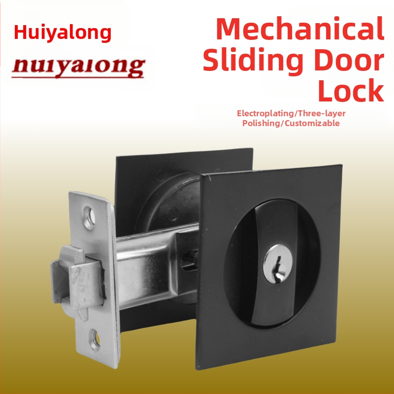 Κλειδαριά πόρτας συρόμενης από ανοξείδωτο ατσάλι, μηχανισμός βαριάς κλειδαριάς, μοντέρνο μινιμαλιστικό σχέδιο, για οικιακή χρήση (Υλικό: Ανοξείδωτο ατσάλι; Μοντέλο: Μηχανισμός βαριάς κλειδαριάς; Στυλ: Μοντέρνο μινιμαλιστικό; Εφαρμογή: Οικιακή)