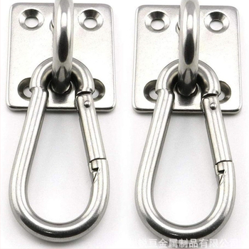 Nerūdijančio plieno durų sagties rinkinys, kvadratinė plokštė su akimi, hamako priedai