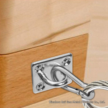 Nerūdijančio plieno durų sagties rinkinys, kvadratinė plokštė su akimi, hamako priedai