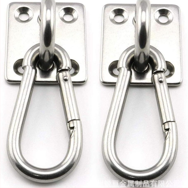 Nerūdijančio plieno durų sagties rinkinys, kvadratinė plokštė su akimi, hamako priedai