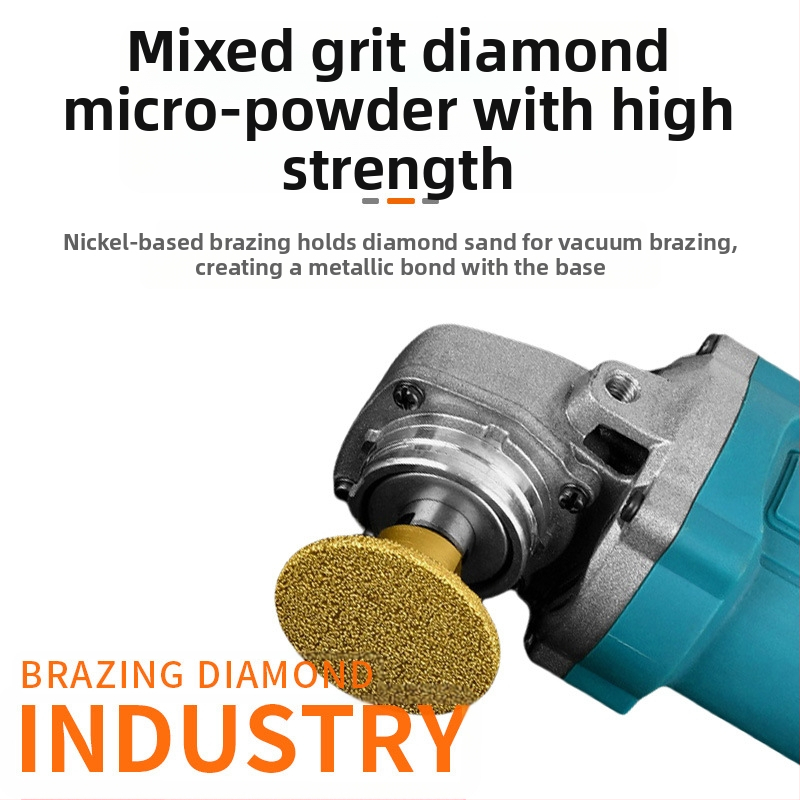 Brazovaná diamantová plochá brúsna hlava pre uhlovú brúsku a vŕtačku – na kamene, dlaždice, mramor, granit