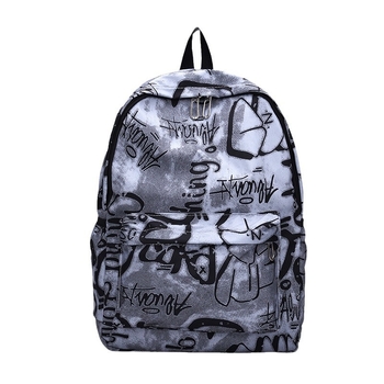Unisex nylon ruksak s printom, street-trendi stil, velika zapremina, džep za prijenosno računalo