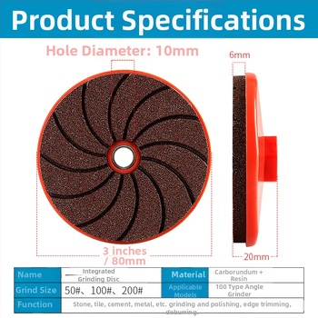 Интегрирана полираща диск за плочки, мрамор и камък – сухо полиране с nano pad, съвместим с ъглов шлайф