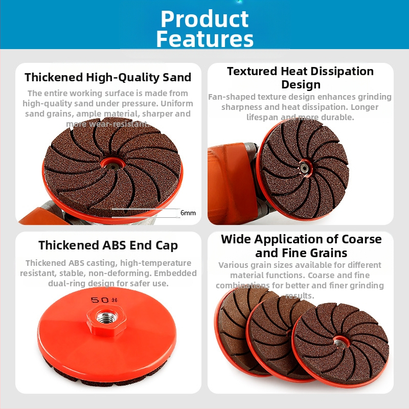 Интегрирана полираща диск за плочки, мрамор и камък – сухо полиране с nano pad, съвместим с ъглов шлайф