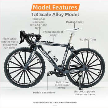 алуминиев 1:8 мащаб мини планински велосипед модел – статичен дисплей за възраст 7–14