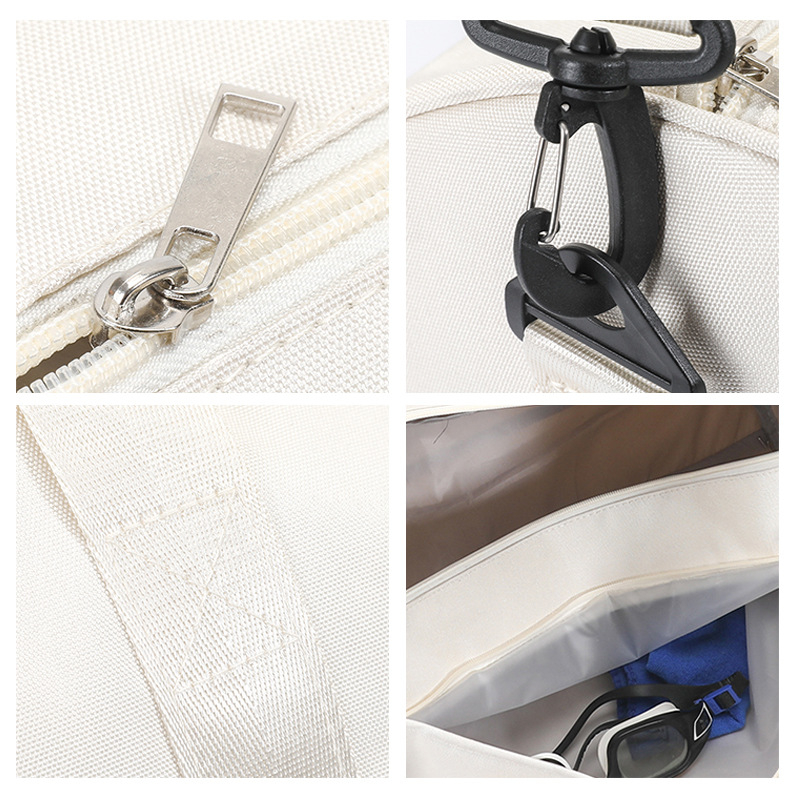 Unisex sportinė rankinė treniruotėms ir plaukimui su sausų–drėgnų atskyrimu, talpa 20–35L, Oxford audinys, užtrauktukas, viena pečių juosta, vidinė telefono kišenė