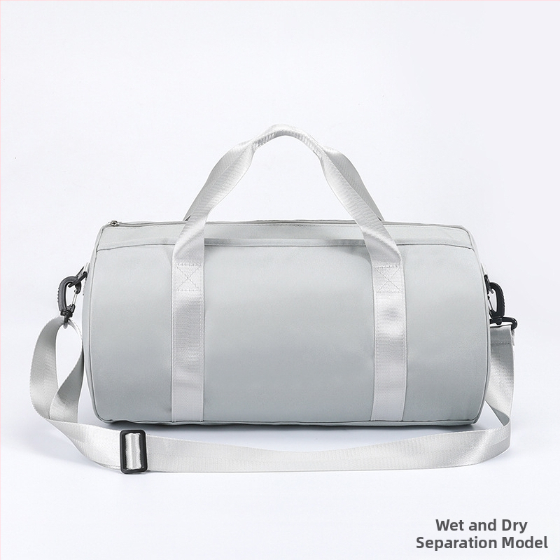 Unisex sportinė rankinė treniruotėms ir plaukimui su sausų–drėgnų atskyrimu, talpa 20–35L, Oxford audinys, užtrauktukas, viena pečių juosta, vidinė telefono kišenė