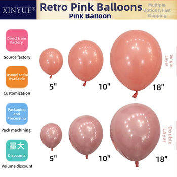 Latekso dekoratyviniai balionai, apvalios formos, su spausdintu logotipu XINYUE